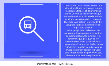 vector de icono de búsqueda de coche. Lorem Ipsum Diseño de ilustración