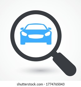 Suchsymbol für Autos für Web und Apps
