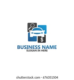 Car Search Logo Template Design