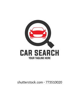 Car Search Logo Template Design Vector