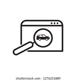 car search outline icon. vector design illustration.