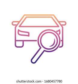 car searching problem nolan icon. Simple thin line, outline vector of Cars service and repair parts icons for ui and ux, website or mobile application