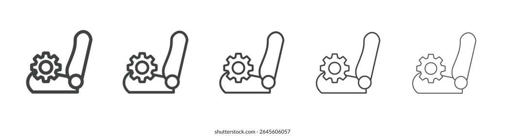 Car seat adjustment icon outline ilustration vector symbol