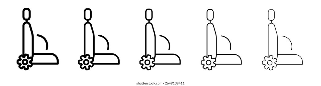 Ícone de ajuste de assento de carro ilustração simples logotipo arte