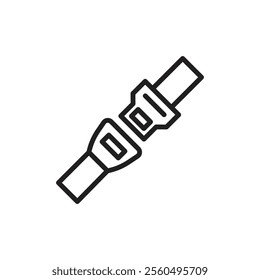 Car seat belt icon Black and white logo