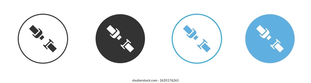 Car seat belt icon Editable flat style, illustration icons