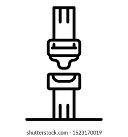 Car seat belt icon. Outline car seat belt vector icon for web design isolated on white background