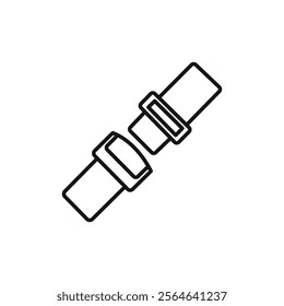 Car seat belt icon Simple thin line flat symbol