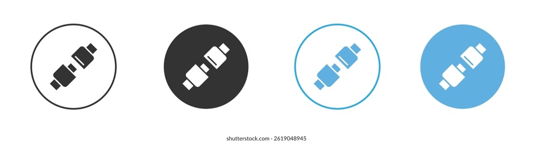 Car seat belt icon simple flat vector icon pack