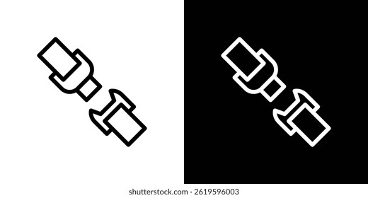 Car seat belt icon Vector symbol in trendy flat style