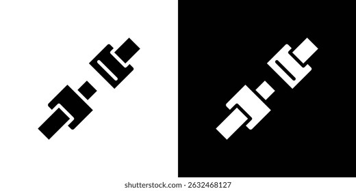 Car seat belt icon Vector in flat style. Collection silhouettes