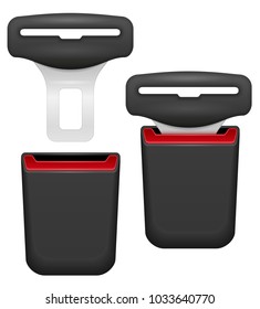 car seat belt for safety in case of accident vector illustration isolated on white background