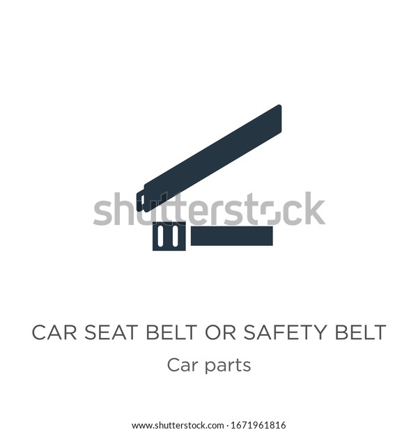 Car seat belt or safety belt icon vector. Trendy flat\
car seat belt or safety belt icon from car parts collection\
isolated on white background. Vector illustration can be used for\
web and mobile 