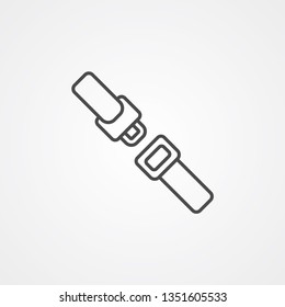 Car Seat Belt Vector Icon Sign Symbol