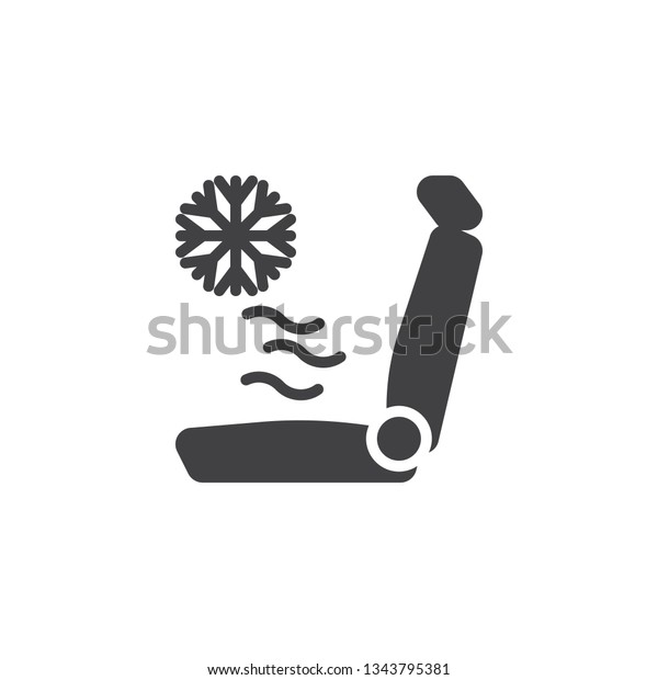Car seat\
cooling vector icon. filled flat sign for mobile concept and web\
design. Car seat ventilation glyph icon. Symbol, logo illustration.\
Pixel perfect vector\
graphics