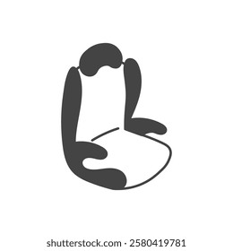 Car Seat Doodle Icon. Hand drawn outline vector illustration. Vehicle automobile