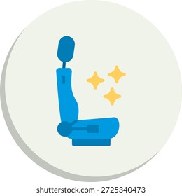 Icono de estilo de círculo plano de asiento de coche