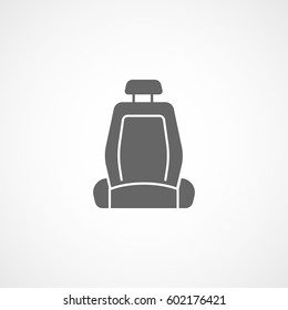 Car Seat Flat Icon On White Background
