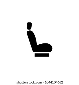 Car Seat. Flat Vector Icon. Simple black symbol on white background