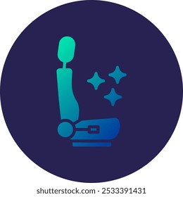 Car Seat Glyph Circle Gradient Icon