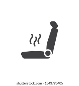 Car Seat Heating vector icon. filled flat sign for mobile concept and web design. Heated car seat glyph icon. Symbol, logo illustration. Pixel perfect vector graphics