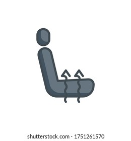 Car Seat Heating vector icon symbol isolated on white background