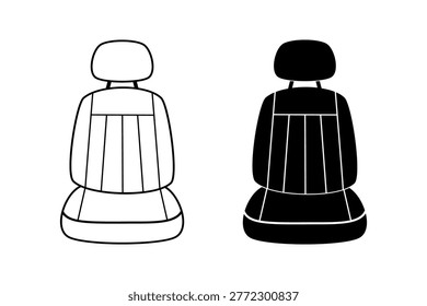 Car seat icon Element for design isolated on white background, for web and app. Flat vector illustration