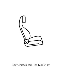 Car seat icon. filled and line stroke icons