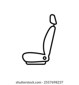 Car seat icon Isolated flat vector in outline