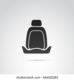 Car seat icon isolated on white background. Vector art.