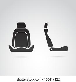 Car seat icon isolated on white background. Vector art.