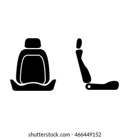 Car seat icon isolated on white background. Vector art.