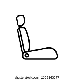 Car seat icon linear logo isolated