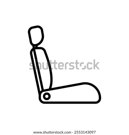 Car seat icon linear logo isolated