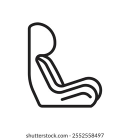 Icono de asiento de coche Simple delgado contorno