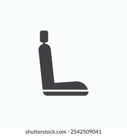 Car seat icon in solid style.