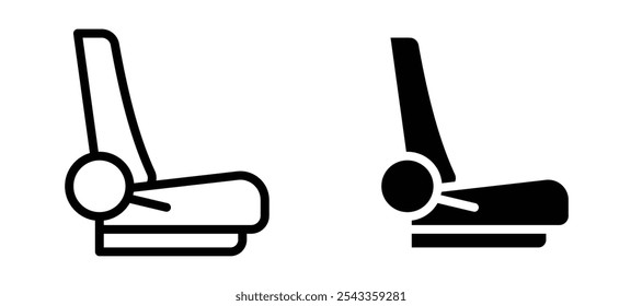 Car seat icon symbol collection on white background.