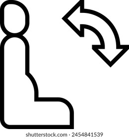 car seat icon. Thin linear style design isolated on white background