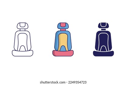 Car seat icon vector illustration
