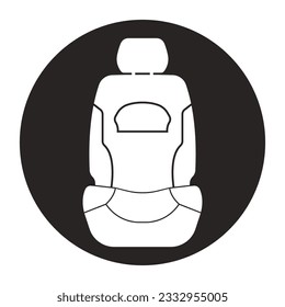 Diseño de símbolo de la ilustración del vector del icono del asiento del automóvil