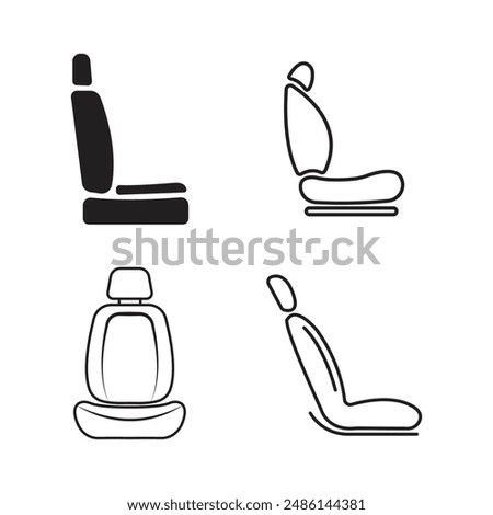 car seat icon vector illustration logo design