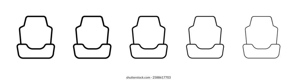 Car seat icon Vector logo sign