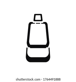 Car seat icon vector on white isolated background .