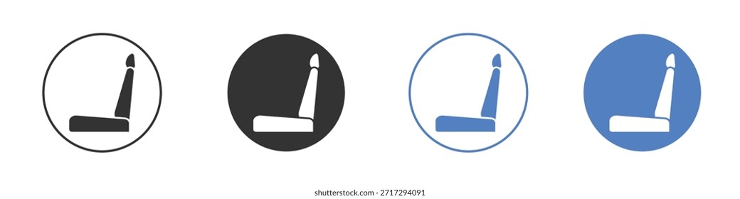 Car seat icon for web design. pixel perfect flat icons