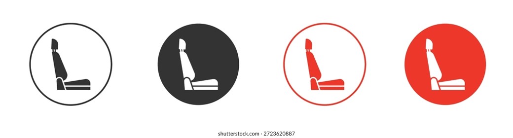 Icono del asiento de coche. Diseño del Vector del Web