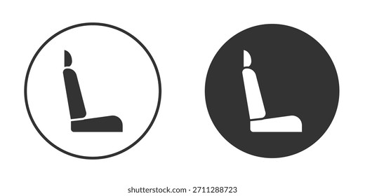Car seat icons concept in solid versions. Flat design style.