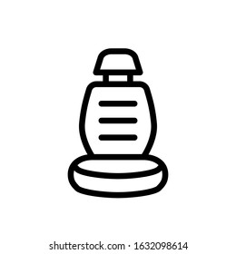 Car seat line icon, automobile chair vector design template, editable stroke