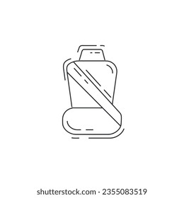 car seat line thin line icon