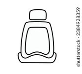 Car seat outline icon isolated on white background.