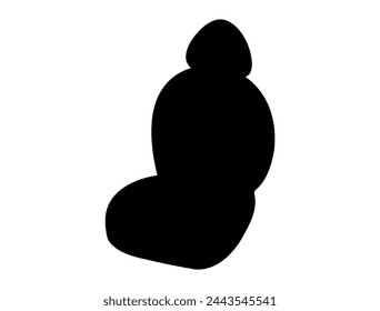 Car seat silhouette vector art white background